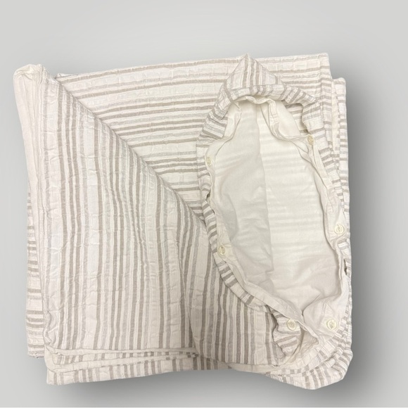 INUP Striped Textured Duvet Cover Sz Queen - Picture 6 of 8
